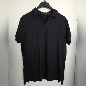 Rare Men's Marc Anthony Slim-Fit Slubbed Polo XL Black